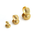 Fashion Wedding Earring Copper Gold Plated Brass Hoop Earrings
